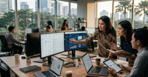 Tim SEO meninjau kualitas konten dan data website untuk memenuhi standar E-E-A-T Google.